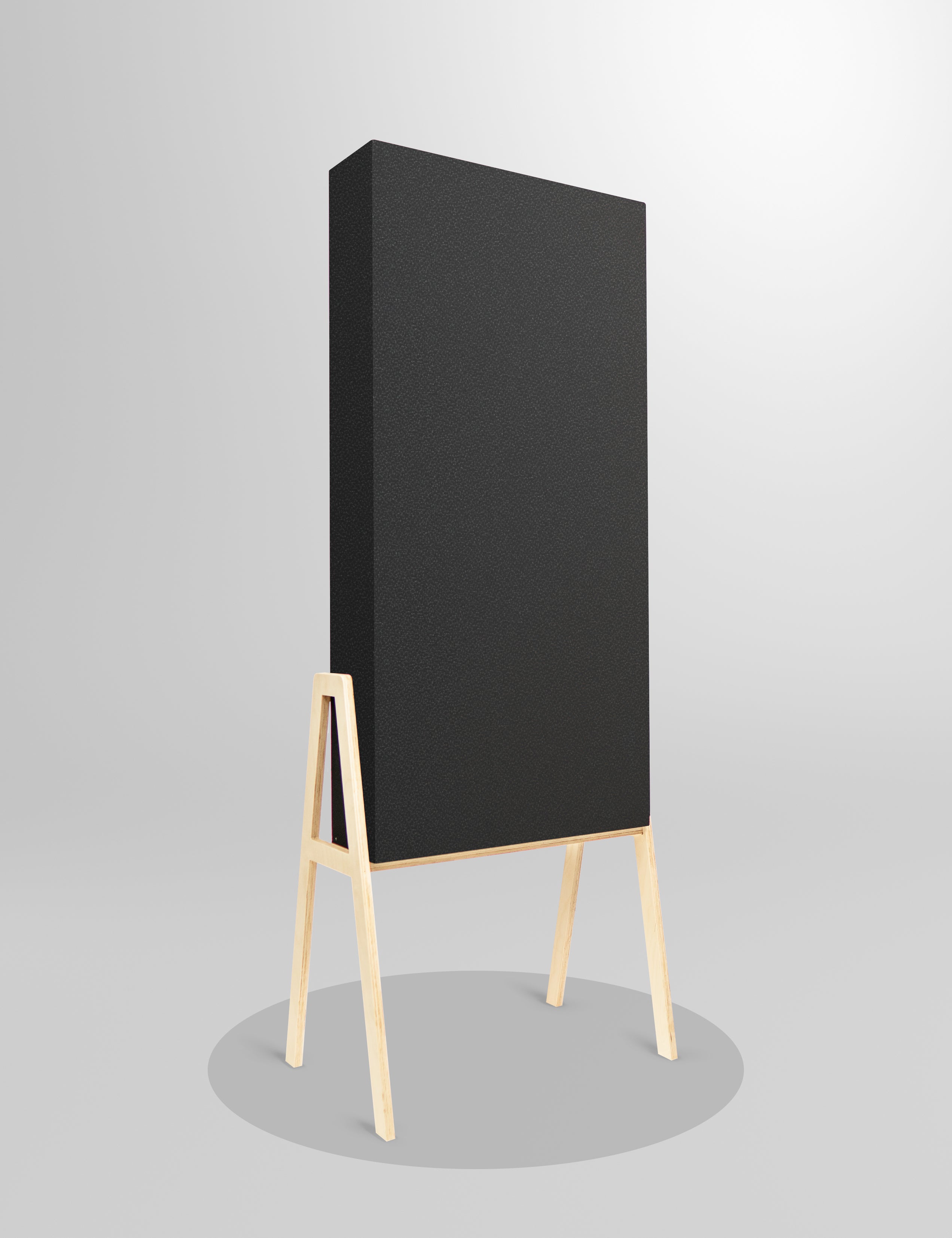 Music City Acoustics Easel Acoustic Panel Stand - with broadband acoustic panel inserted into easel stand