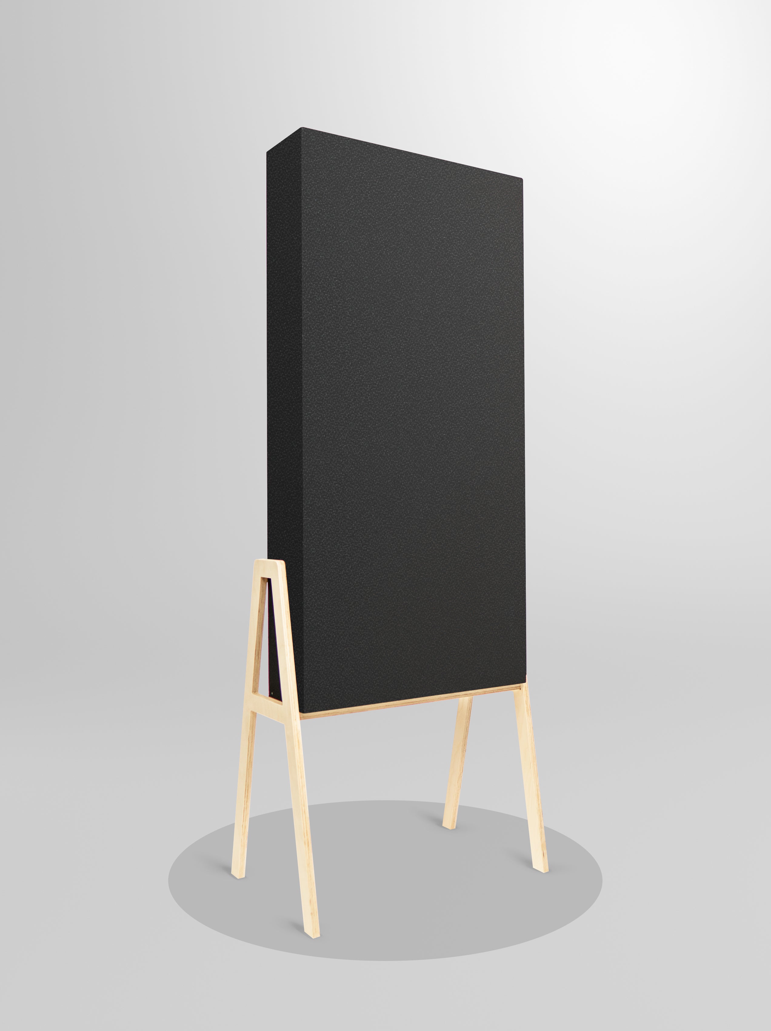 Music City Acoustics Easel Acoustic Panel Stand - with broadband acoustic panel inserted into easel stand
